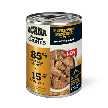 ACANA Premium Chunks Poultry Recipe in Bone Broth Wet Dog Food