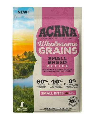 Acana Wholesome Grains Small Breed Dog Food, 11.5lb