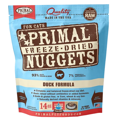 Duck Formula Nuggets Grain-Free Raw Freeze-Dried Cat Food