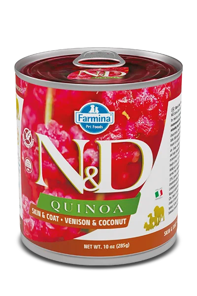 Farmina N&D Quinoa Skin & Coat Venison & Coconut Wet Dog Food