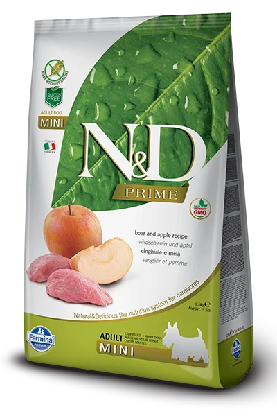 Farmina Natural & Delicious Prime Boar & Apple Adult Mini Dog Food