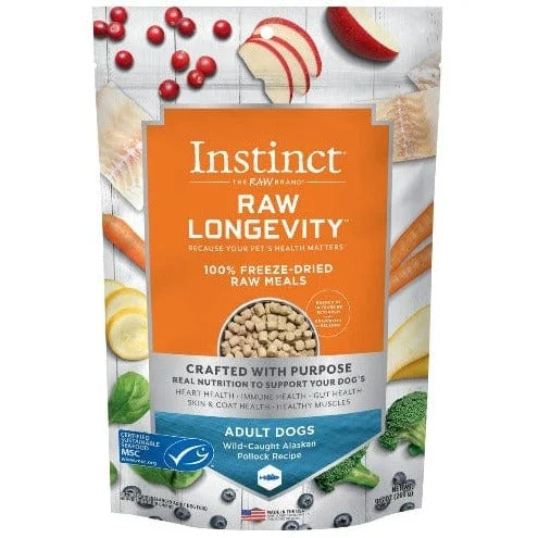 Instinct Raw Longevity Pollock Recipe 100% Freeze Dried Dog Food, 9.5oz