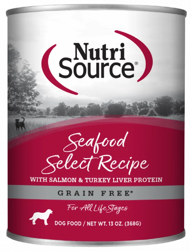 NutriSource Grain Free Seafood Select Formula Canned Dog Food