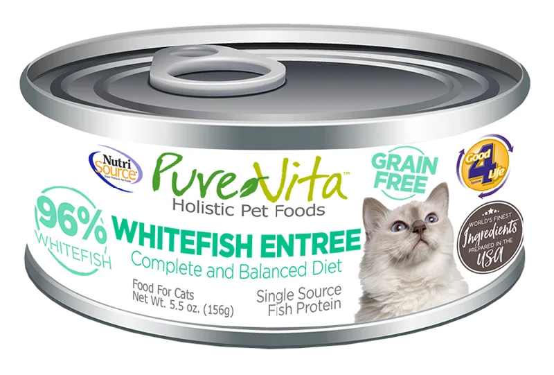 PureVita Grain Free 96% Real Whitefish Entree Canned Cat Food