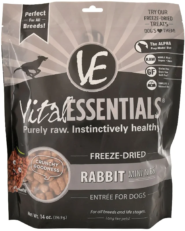 Vital Essentials Freeze-Dried Rabbit Mini Nibs Dog Food