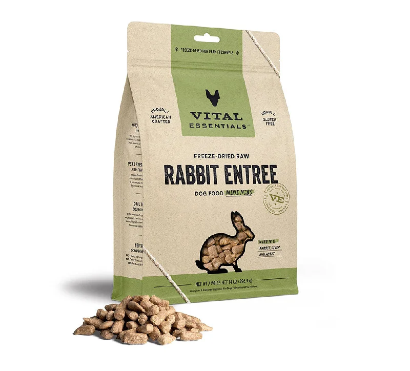 Vital Essentials® Freeze-Dried Raw Rabbit Entree Dog Food Mini Nibs, 14 oz