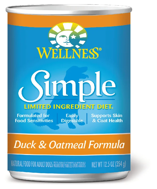 Wellness Simple Natural Limited Ingredient Diet Duck and Oatmeal Recipe Wet Canned Dog Food