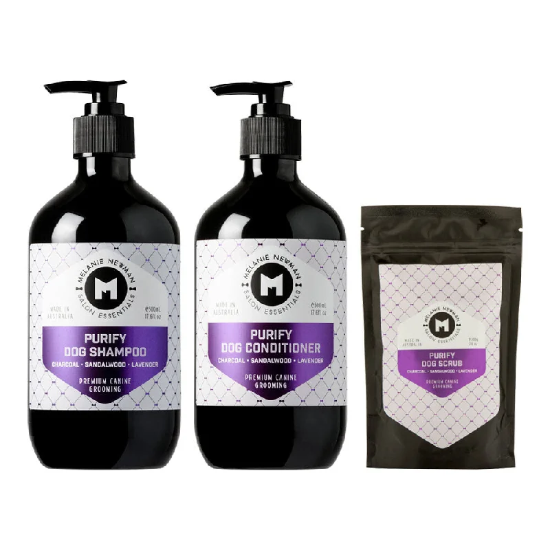 Melanie Newman Purify Shampoo, Conditioner & Scrub Set