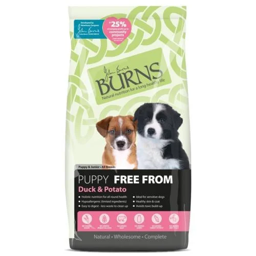 Burns Free From | Holistic Grain Free Dry Dog Food | Puppy | Duck & Potato - 2kg