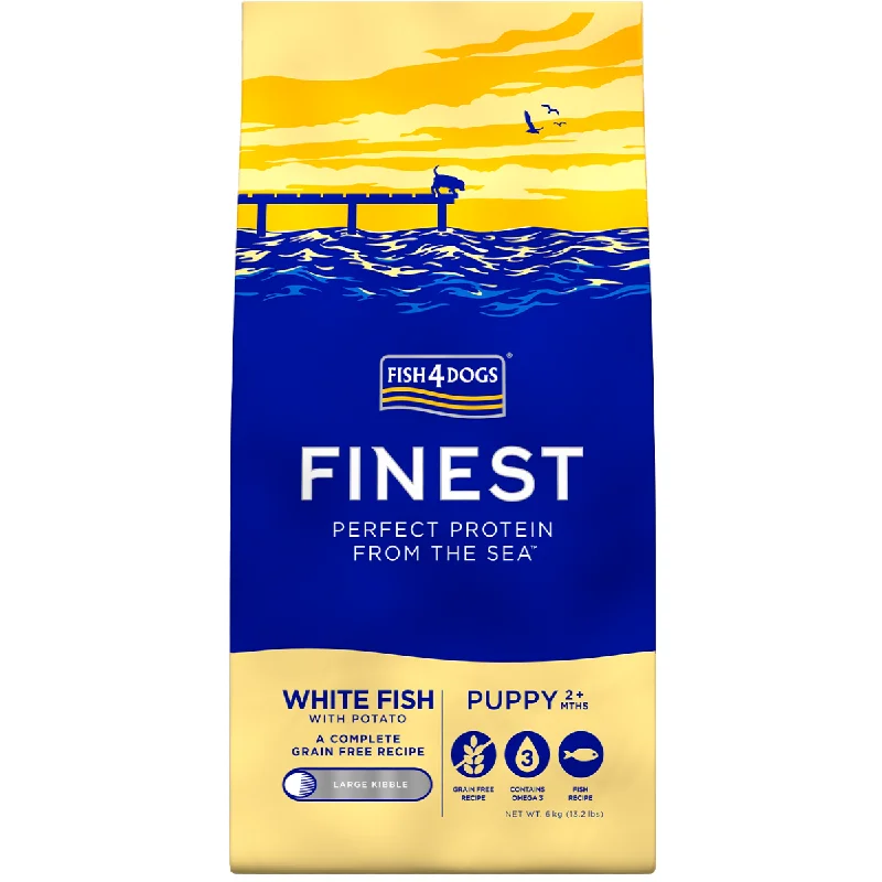 Fish4Dogs Finest | Grain Free Dry Dog Food | Large Breed Puppy | White Fish with Potato