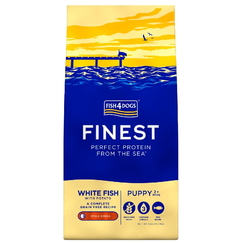 Fish4Dogs Finest | Grain Free Dry Dog Food | Small Breed Puppy | White Fish with Potato