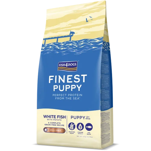 Fish4Dogs Finest | Grain Free Dry Dog Food | Small Breed Puppy | White Fish with Potato - 6kg