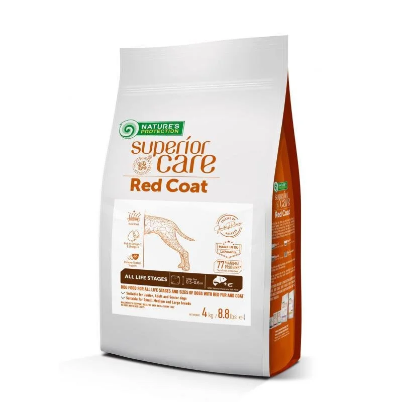 Nature's Protection Superior Care Red Coat Grain-Free Dry Dog Food For All Sizes And Life Stages Red Coated Dogs, Salmon And Krill