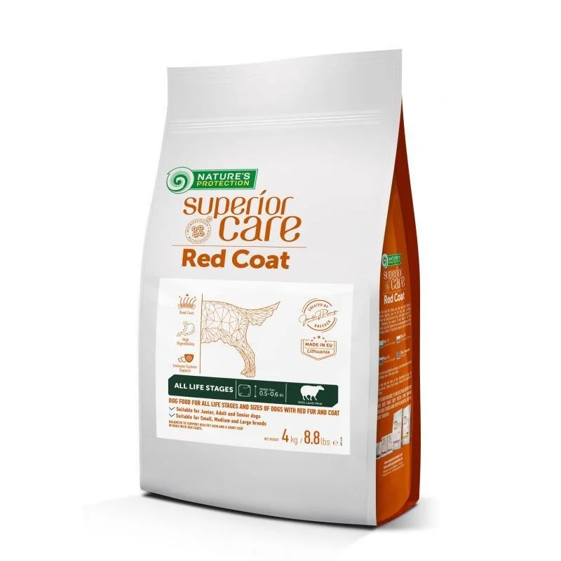 Nature's Protection Superior Care Red Coat Grain-Free Dry Dog Food For All Sizes And Life Stages Red Coated Dogs, Lamb