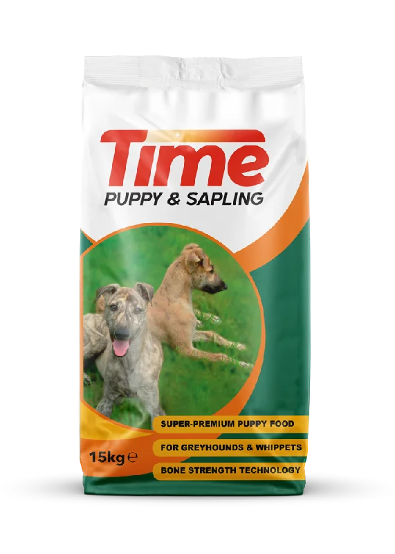 Time | Dry Working & Breeding Greyhound Dog Food | Puppy & Sapling - 15kg