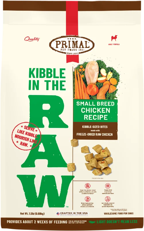 Primal Kibble in the Raw Freeze-Dried Chicken - Small Breed Dog Food