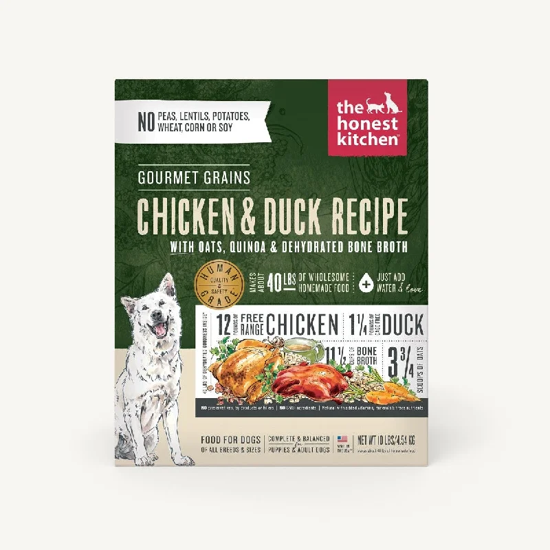 The Honest Kitchen Gourmet Grains Chicken & Duck Recipe with Oats, Quinoa & Dehydrated Bone Broth Dehydrated Dog Food