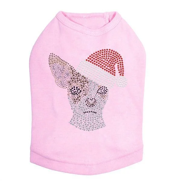 Chihuahua Santa Rhinestone Dog Tank