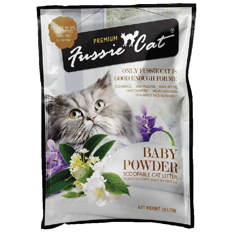 Fussie Cat Bentonite Litter Baby Powder 10L