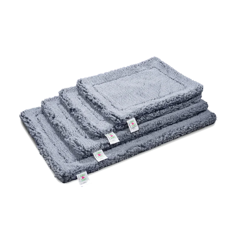 HuggleHounds HuggleFleece Mat Dog Bed, Grey