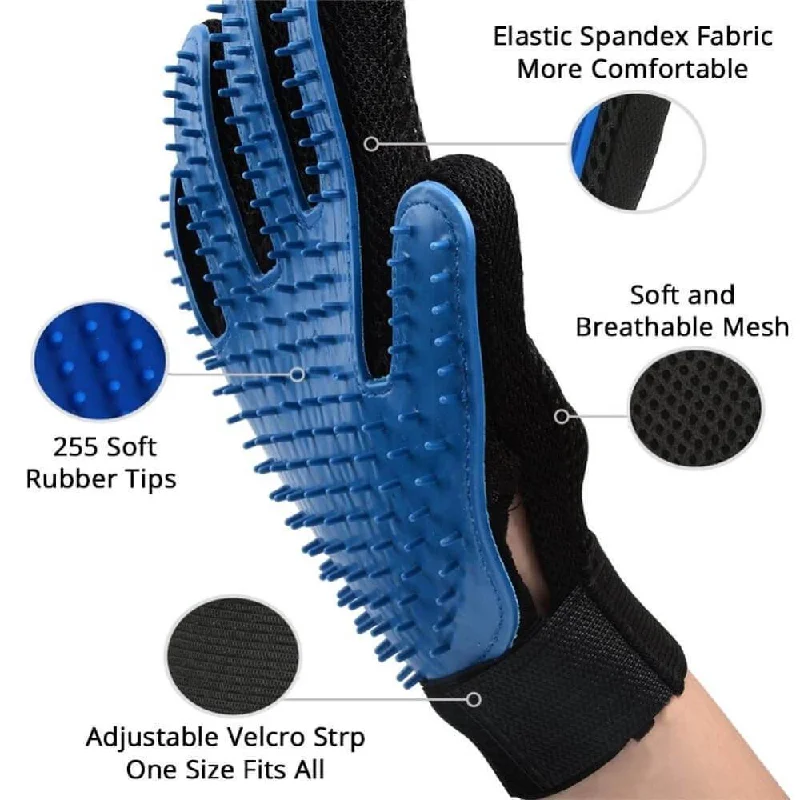 Pet Grooming Glove Blue